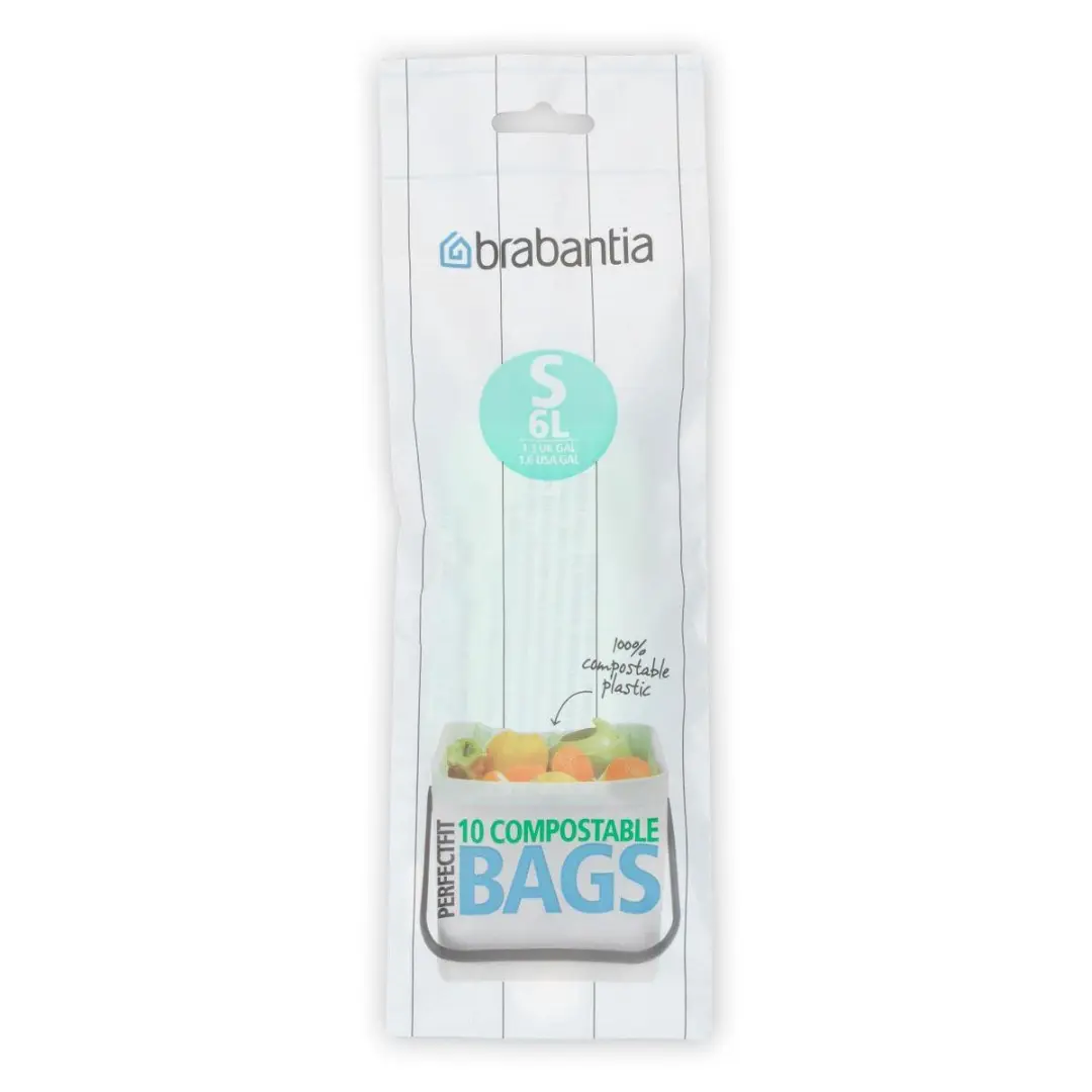 Brabantia PerfectFit Composteerbare Vuilniszakken 6L - 120 Stuks - afbeelding 6 van 6