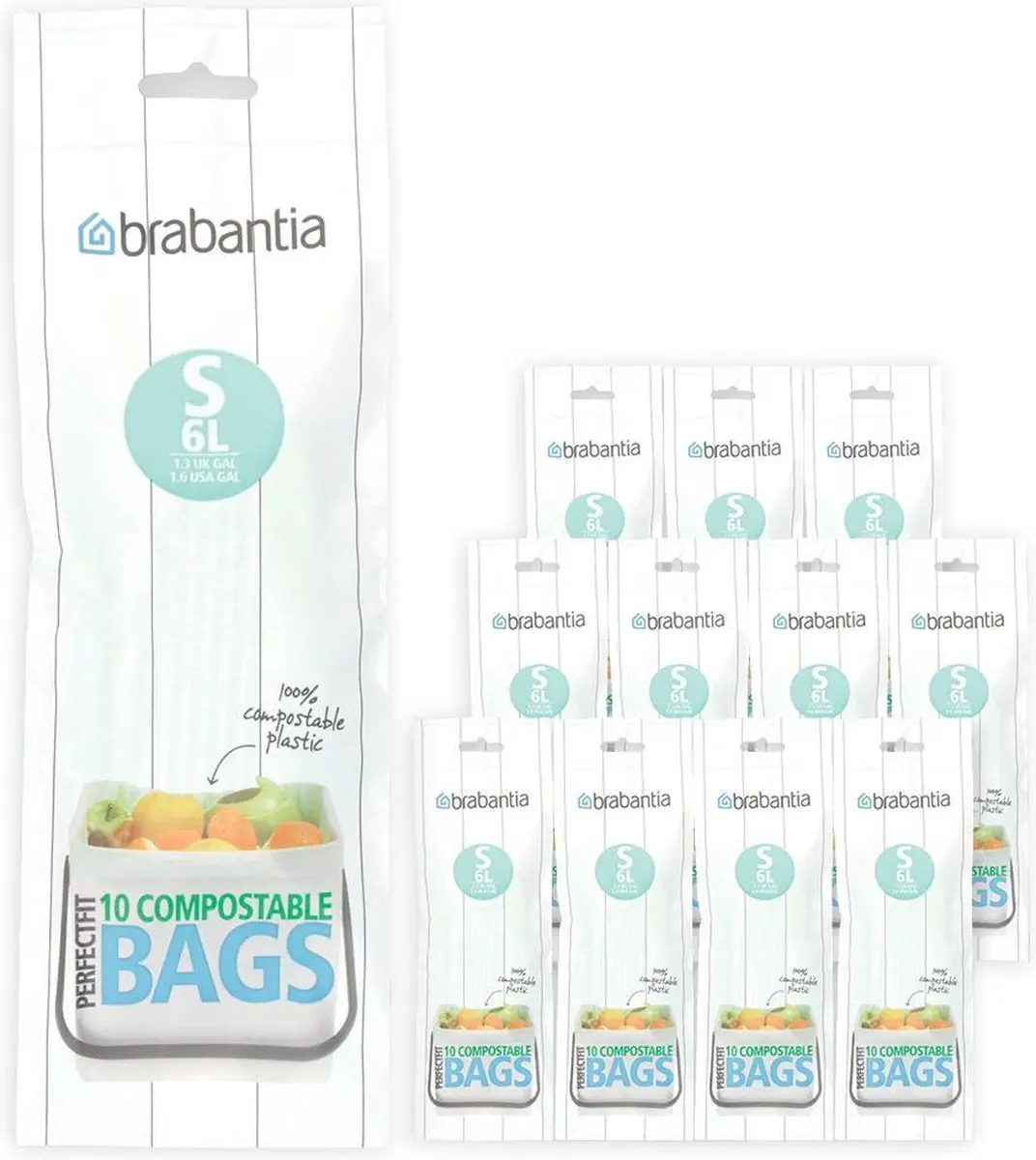 Brabantia PerfectFit Composteerbare Vuilniszakken 6L
