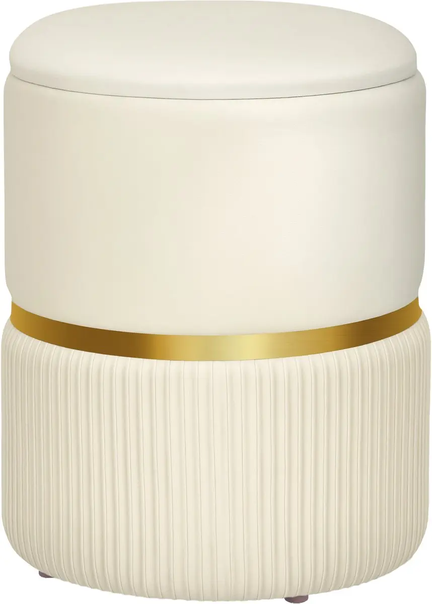 Homcom Opbergpoef 36x36x44cm Beige
