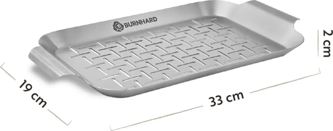 Burnhard RVS Grillplaat 33cm - Oud