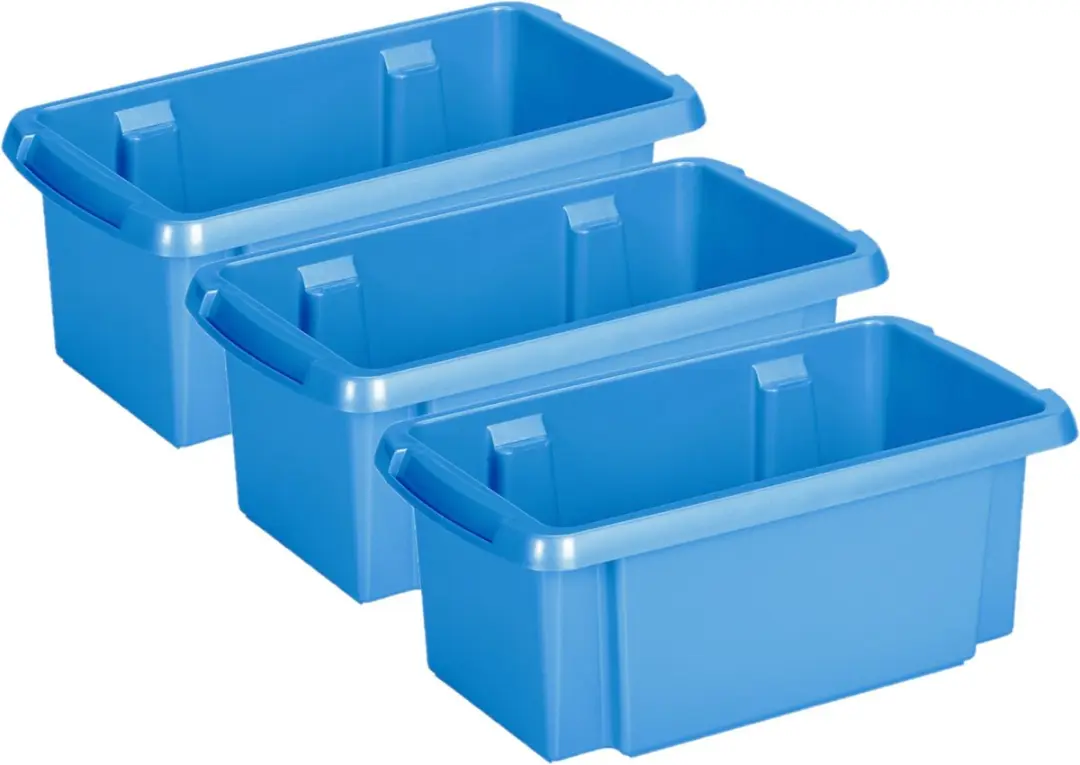 Sunware Opslagbox Nesta 7L - 3 Stuks - Blauw