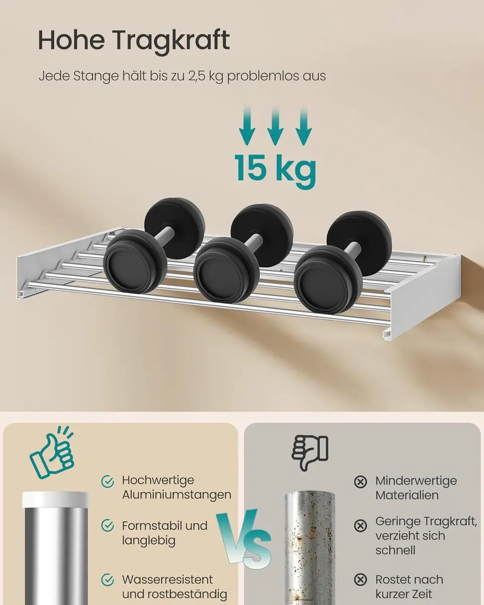Songmics Wandwasdroger 100cm