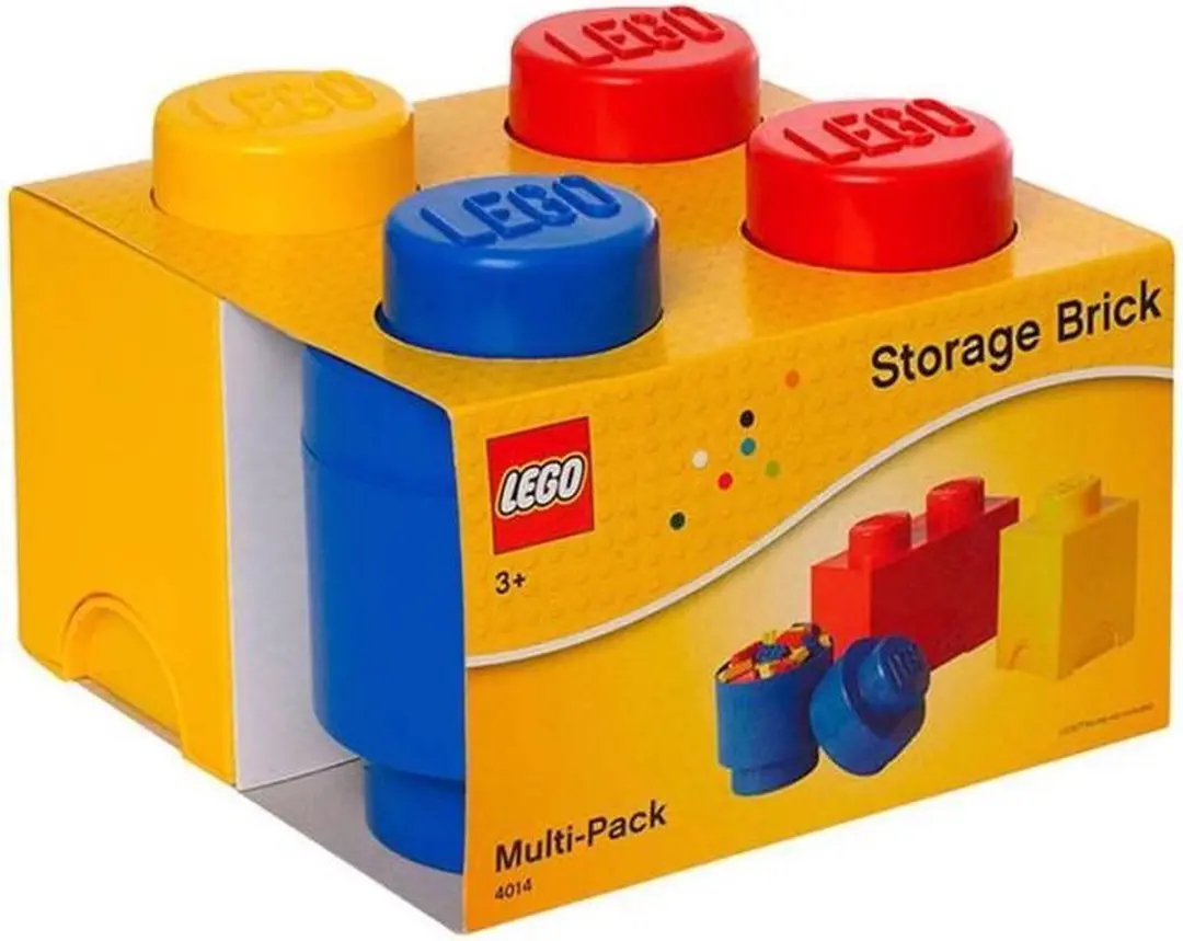 Opbergbox Brick Set van 3, Multi - LEGO