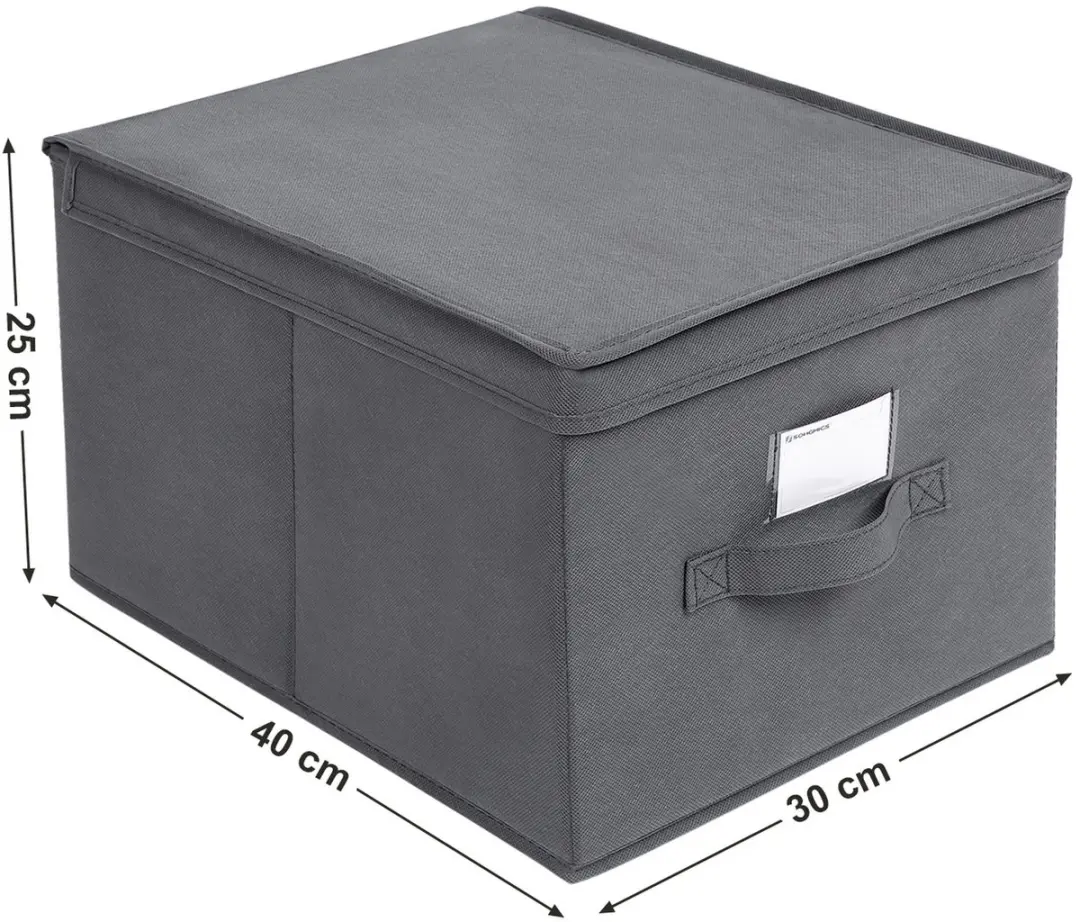 Songmics Opbergbox Set 3 Stuks 50L - Beige/Koffiebruin - afbeelding 6 van 6