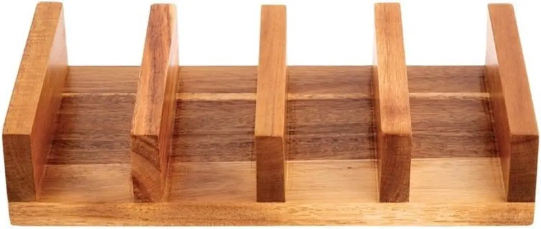 Olympia TacoHouder Acaciahout 15x12x4cm - Zwart