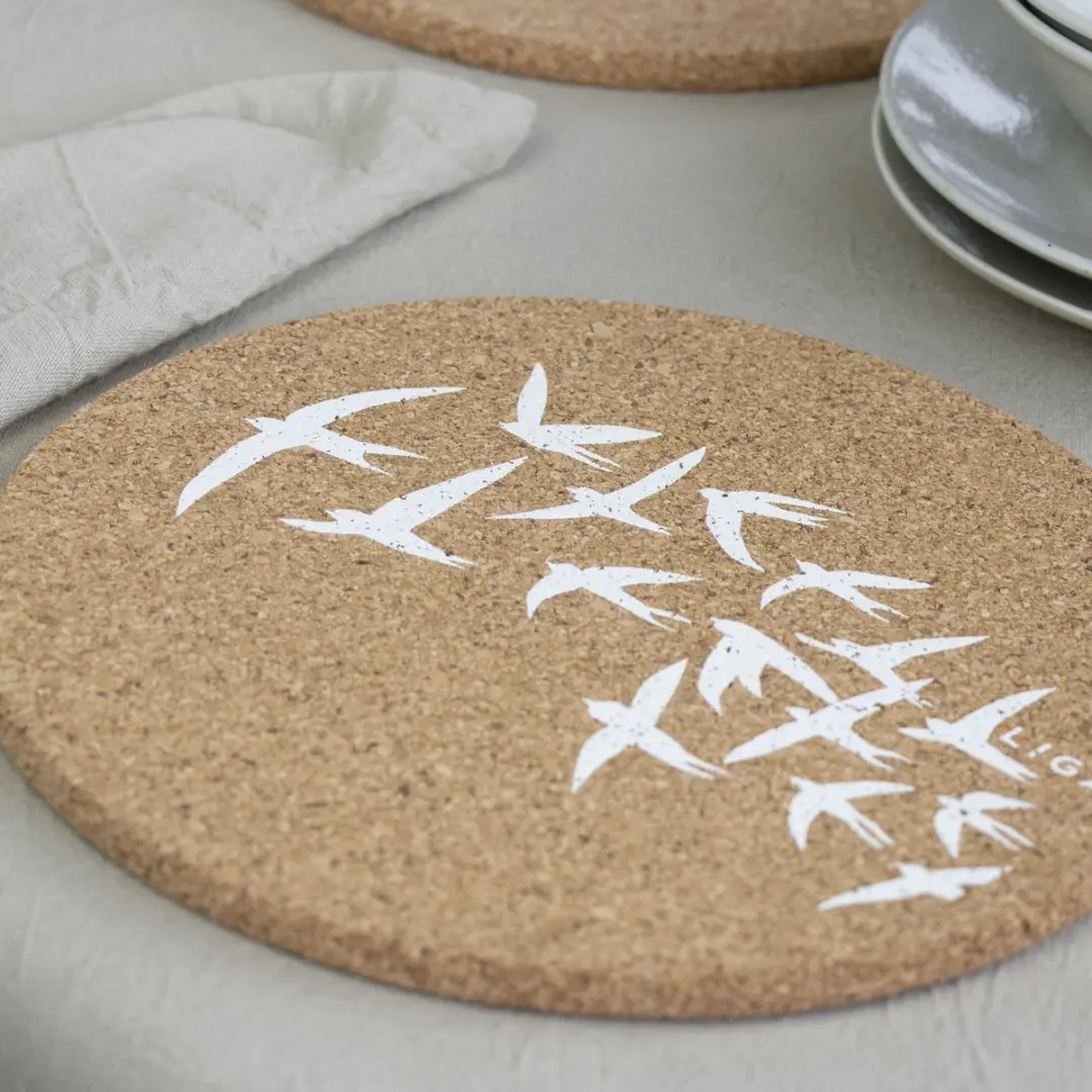 Liga Zwaluw Placemat Set - 4 Stuks Kurk Beige