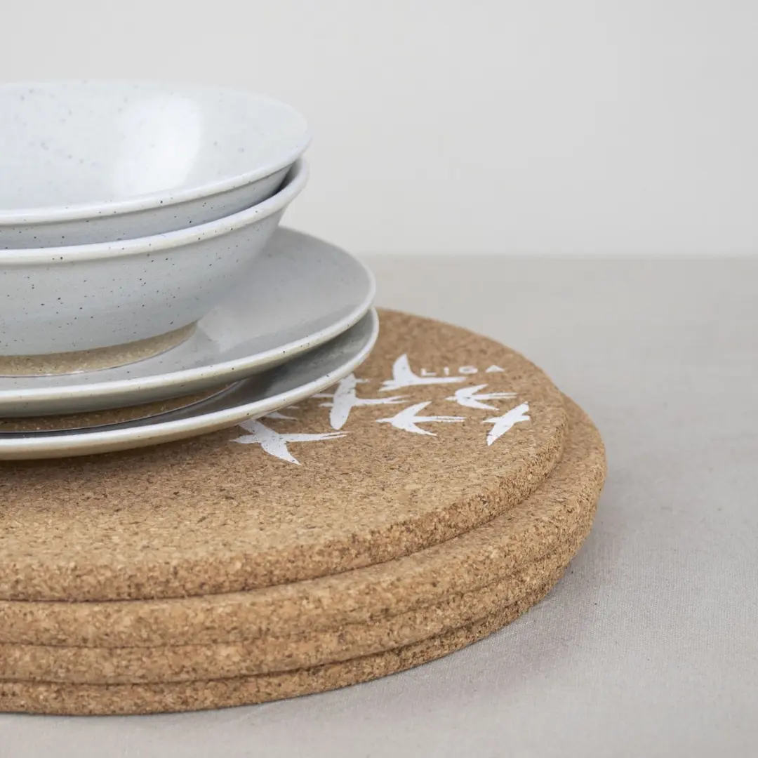 Liga Zwaluw Placemat Set - 4 Stuks Kurk Beige