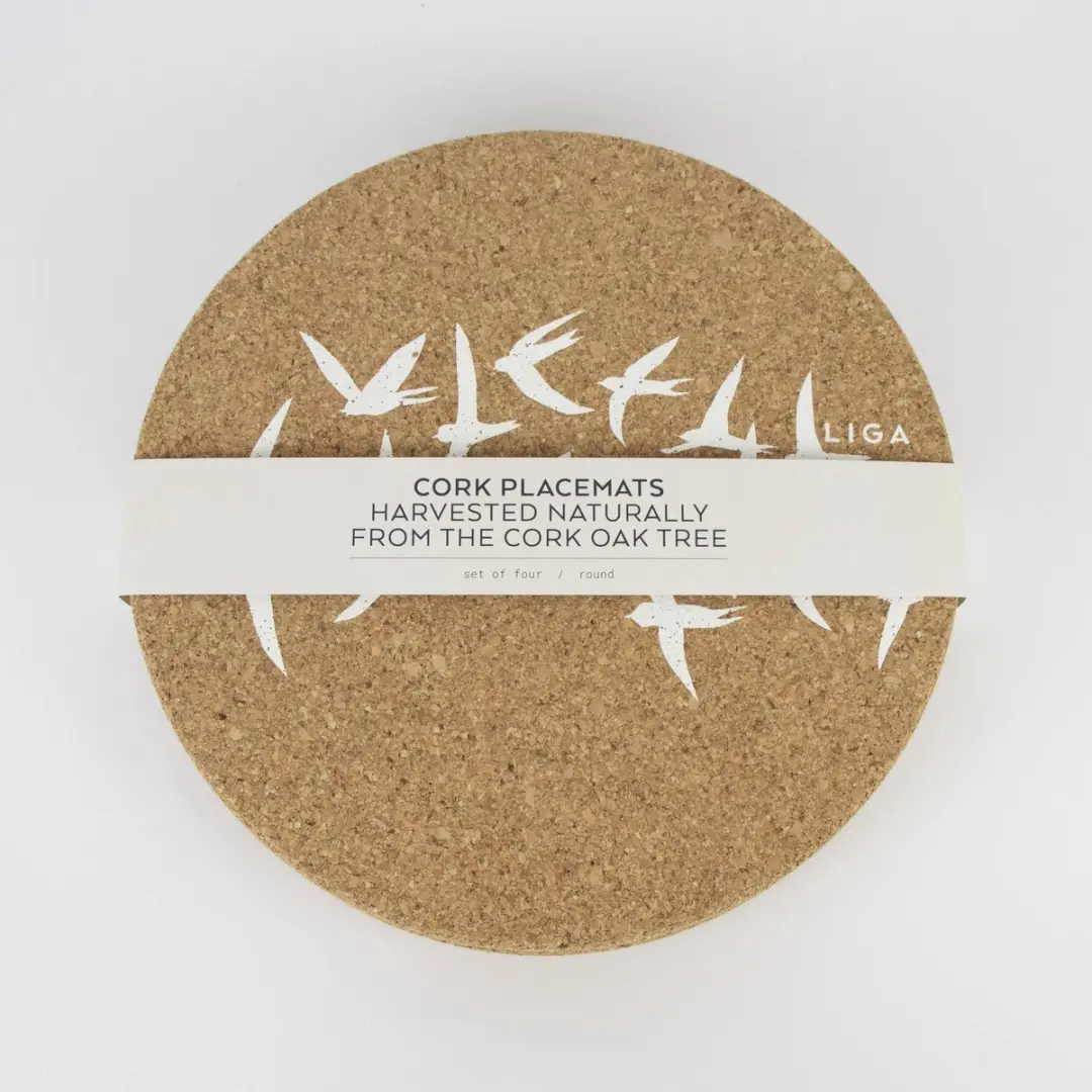 Liga Zwaluw Placemat Set - 4 Stuks Kurk Beige