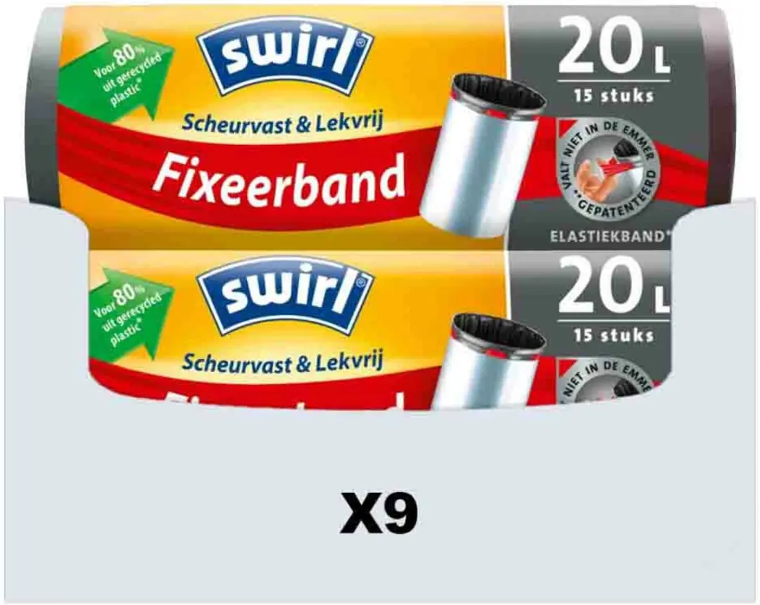 Swirl Vuilniszakken Fixeerband 20L