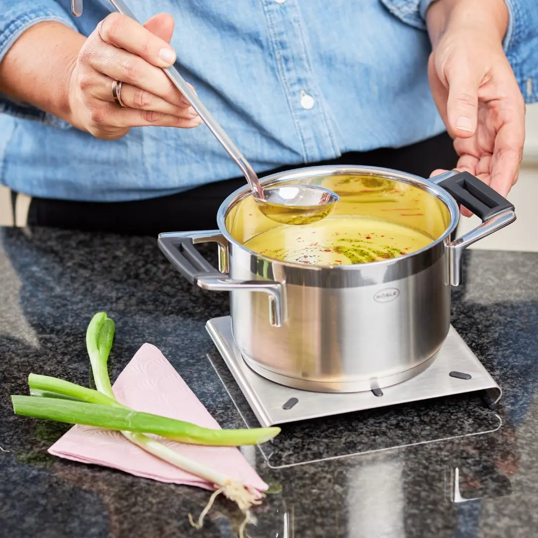 Rösle Keuken Pannen Onderzetter 17x17.5cm - RVS - Zilver