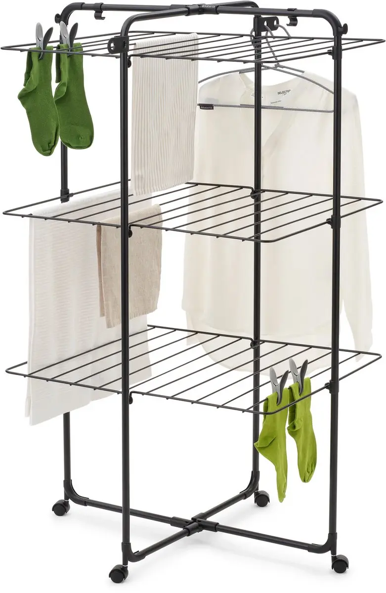 Brabantia HangOn Droogtoren 23m Matt Black