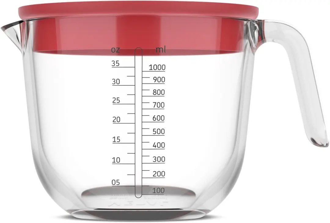 Mepal Chef it Glas Maatbeker 1L - Coral
