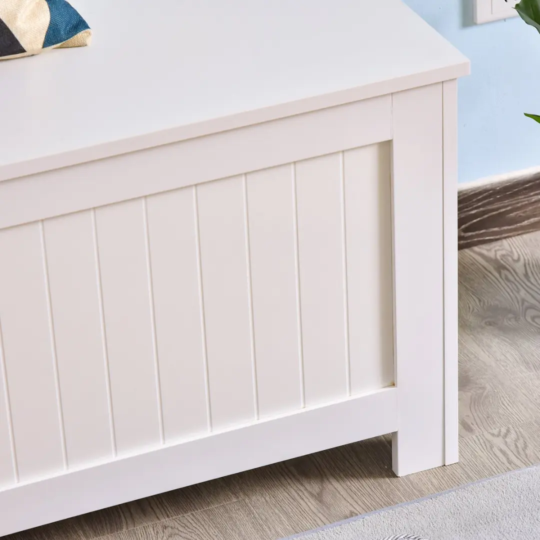 Homcom Truhe MDF 81x40x46cm - 103L - Wit