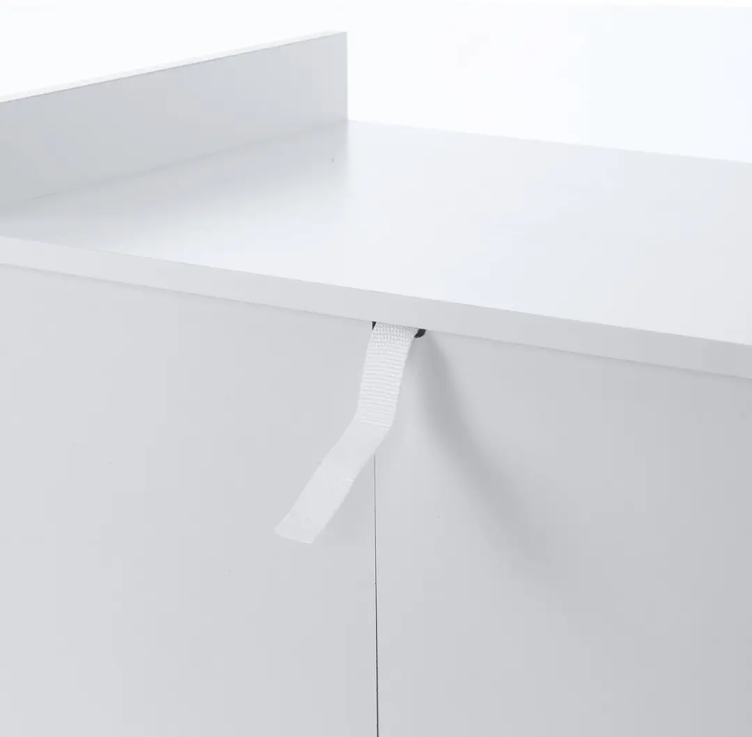 Homcom Keukenwagen 60x40x77cm - Eiken/Wit