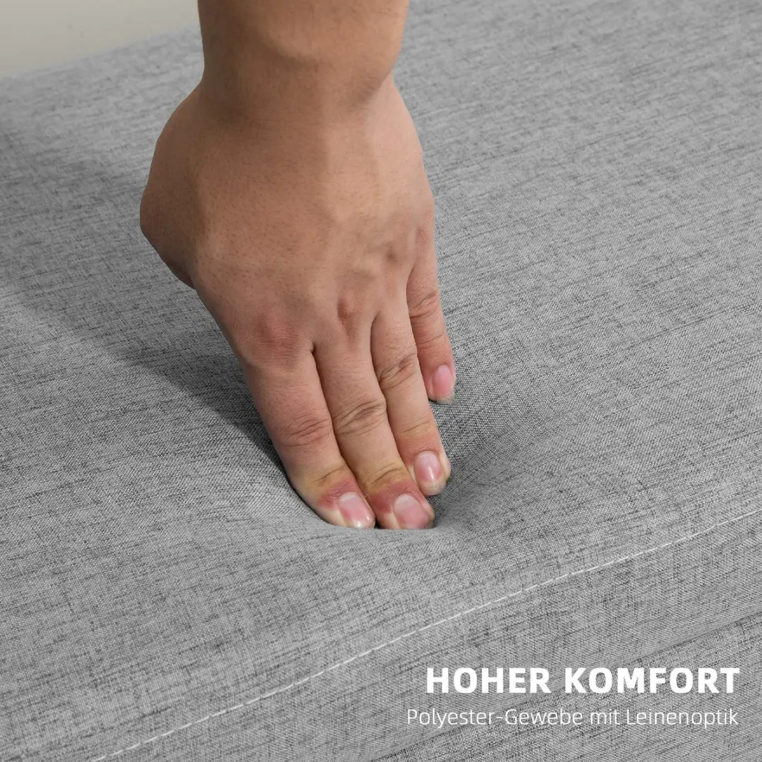 Homcom Sitzbank - 110x39x45cm - Grijs