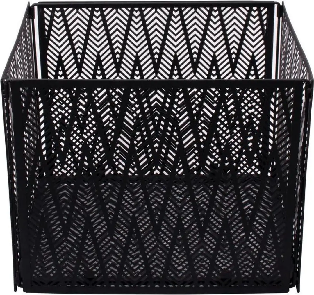 Gusta Opvouwbare Opbergmand Metaal 26,5x32,5cm - 5L - 2 Vakken - Wit