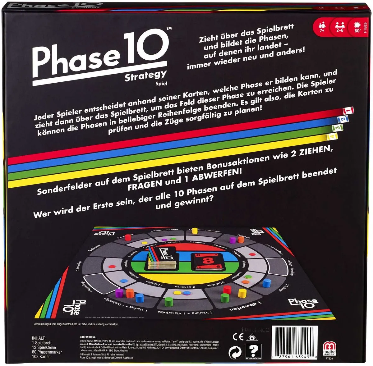Mattel Phase 10 FTB29 Strategisch Kaartspel - 2-6 Spelers