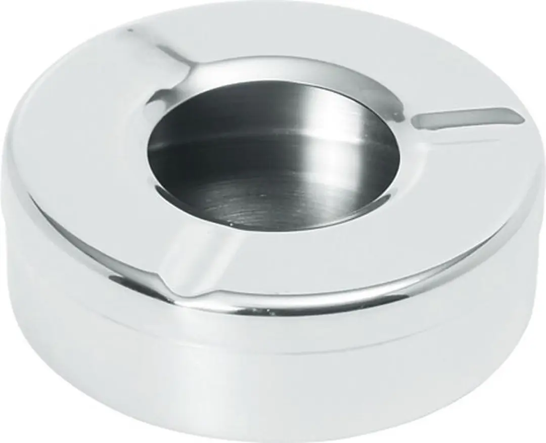 HENDI Asbak met deksel 440407 - Ø90x28mm - Roestvrij staal