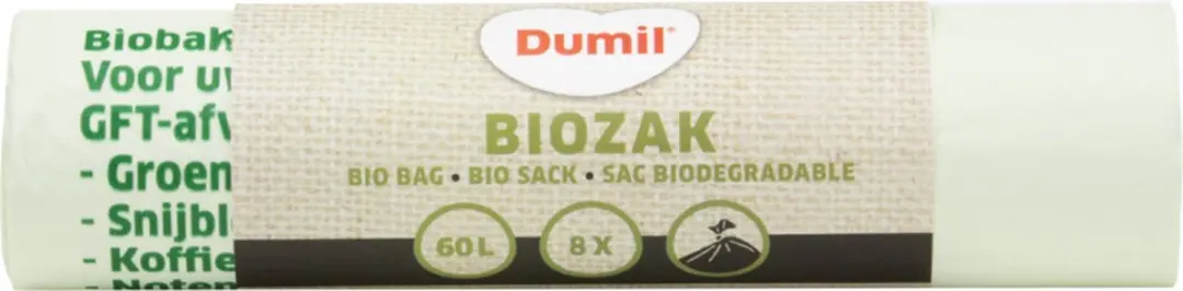 Dumil Biozakken 60L Groen 60x80cm - 5 Rollen