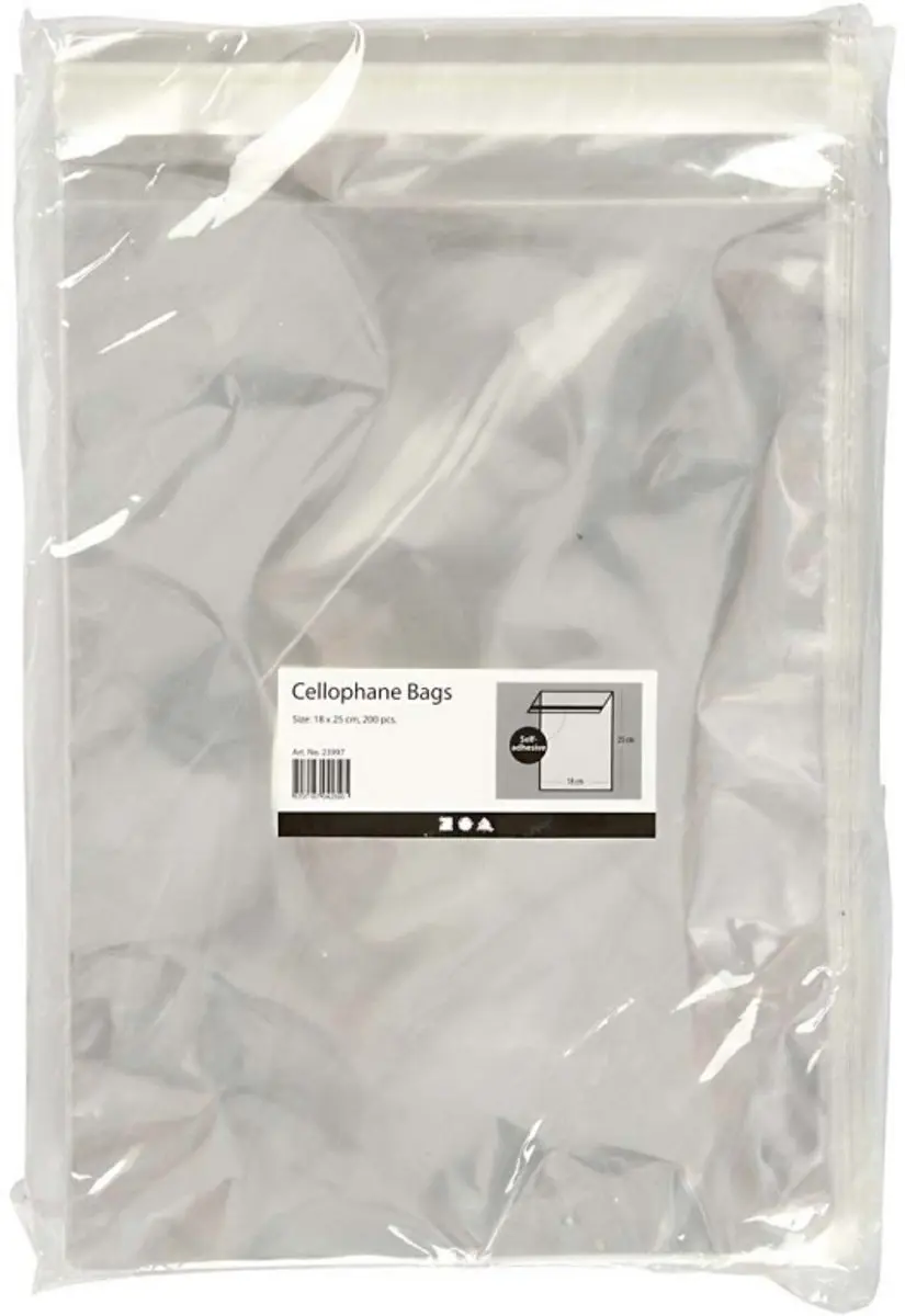 CC Cellofaan Zakjes 18x25,3 cm 200 stuks