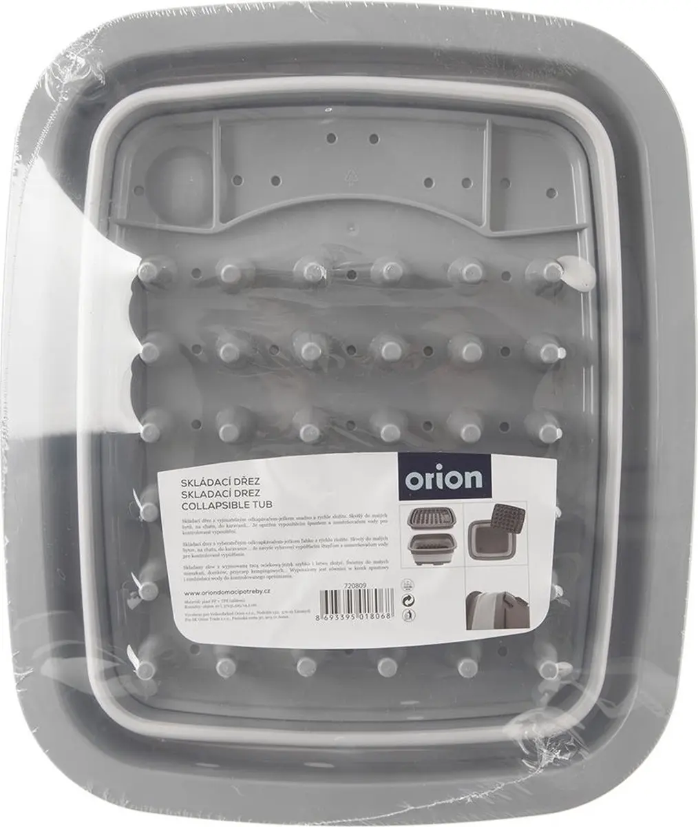 Orion Silicone Opvouwbaar Afdruiprek 37x31,5x14,5cm - Grijs - afbeelding 4 van 6