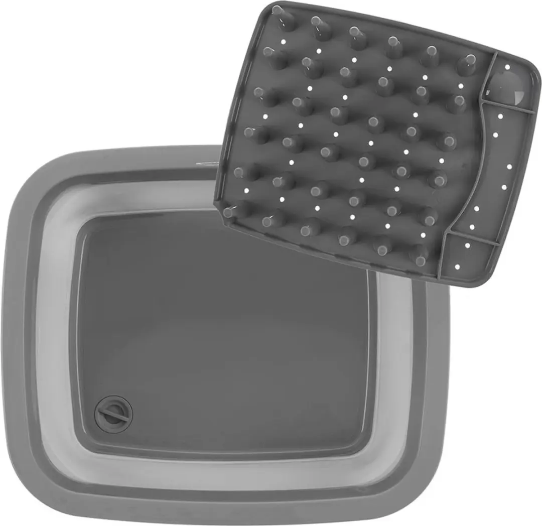 Orion Silicone Opvouwbaar Afdruiprek 37x31,5x14,5cm - Grijs - afbeelding 6 van 6