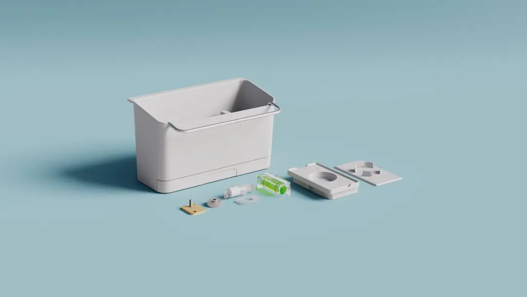 Tesa Spoelbakorganizer Keukenaccessoires - 1 Stuk - Wit/Chroom