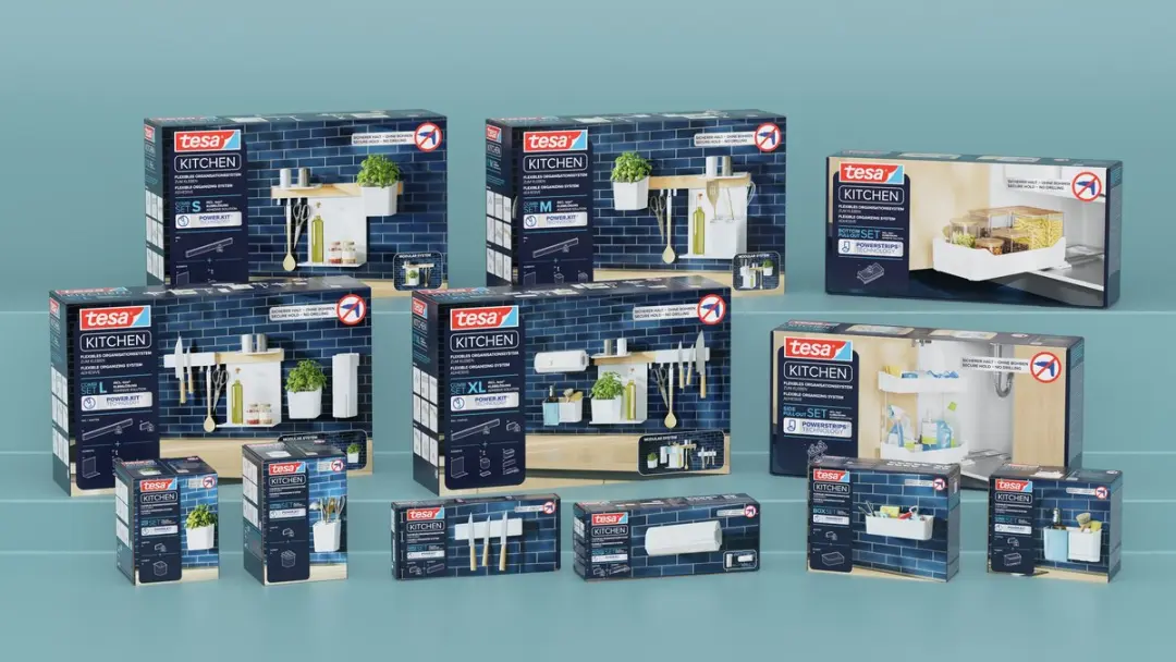 Tesa Spoelbakorganizer Keukenaccessoires - 1 Stuk - Wit/Chroom