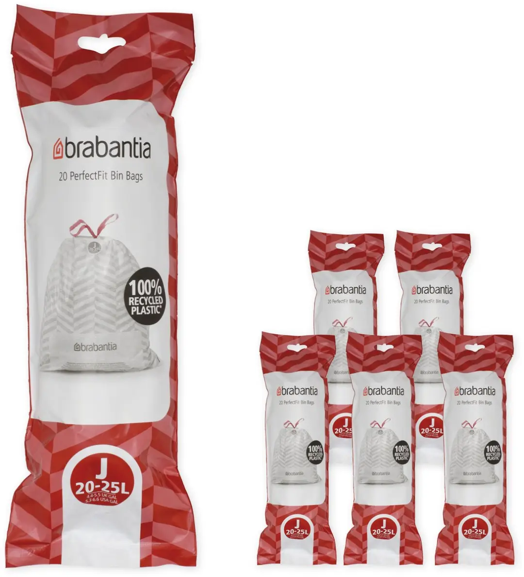 Brabantia PerfectFit Vuilniszakken 25L Code J