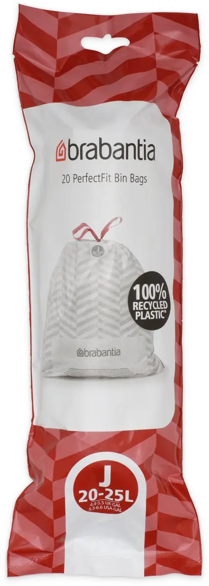 Brabantia PerfectFit Vuilniszakken 25L Code J - 120 Stuks