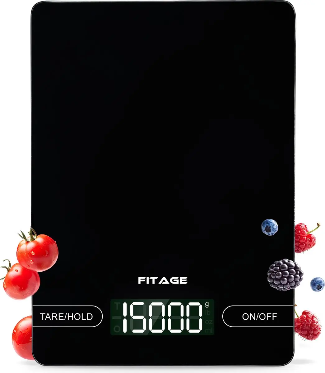 FITAGE Digitale Keukenweegschaal 15kg