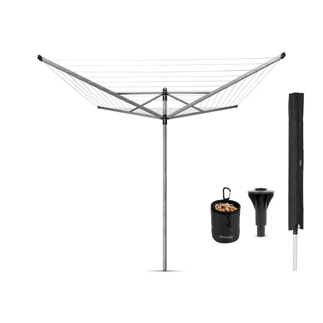 Brabantia Lift-O-Matic Advance Droogmolen 50m - Metallic Grey