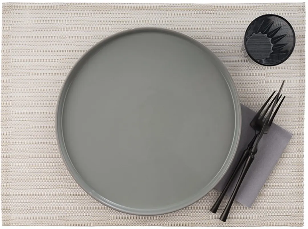 APS Placemat Fijne Band 45x33cm - 6 Stuks Zilver