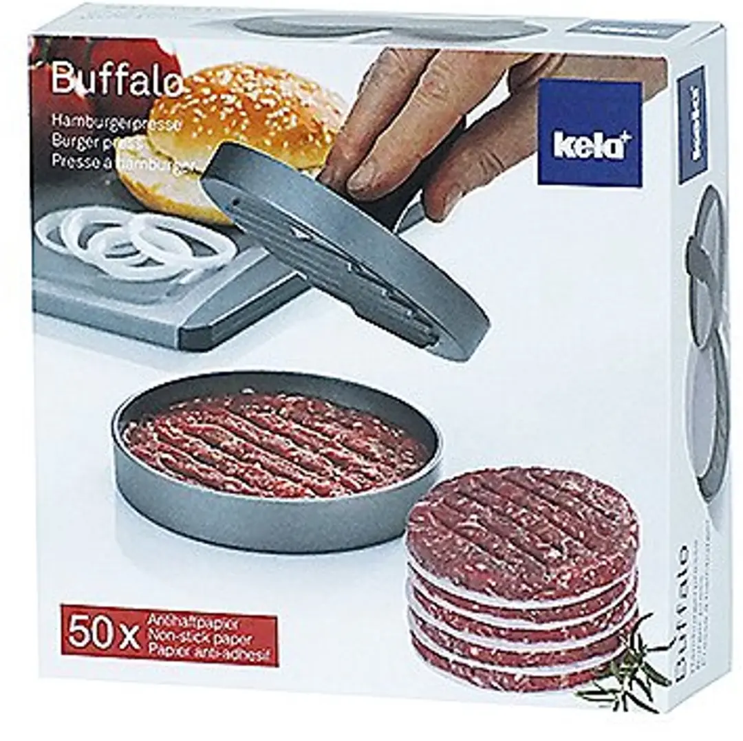 Kela Hamburgerpers 12cm - Zilver - afbeelding 6 van 6