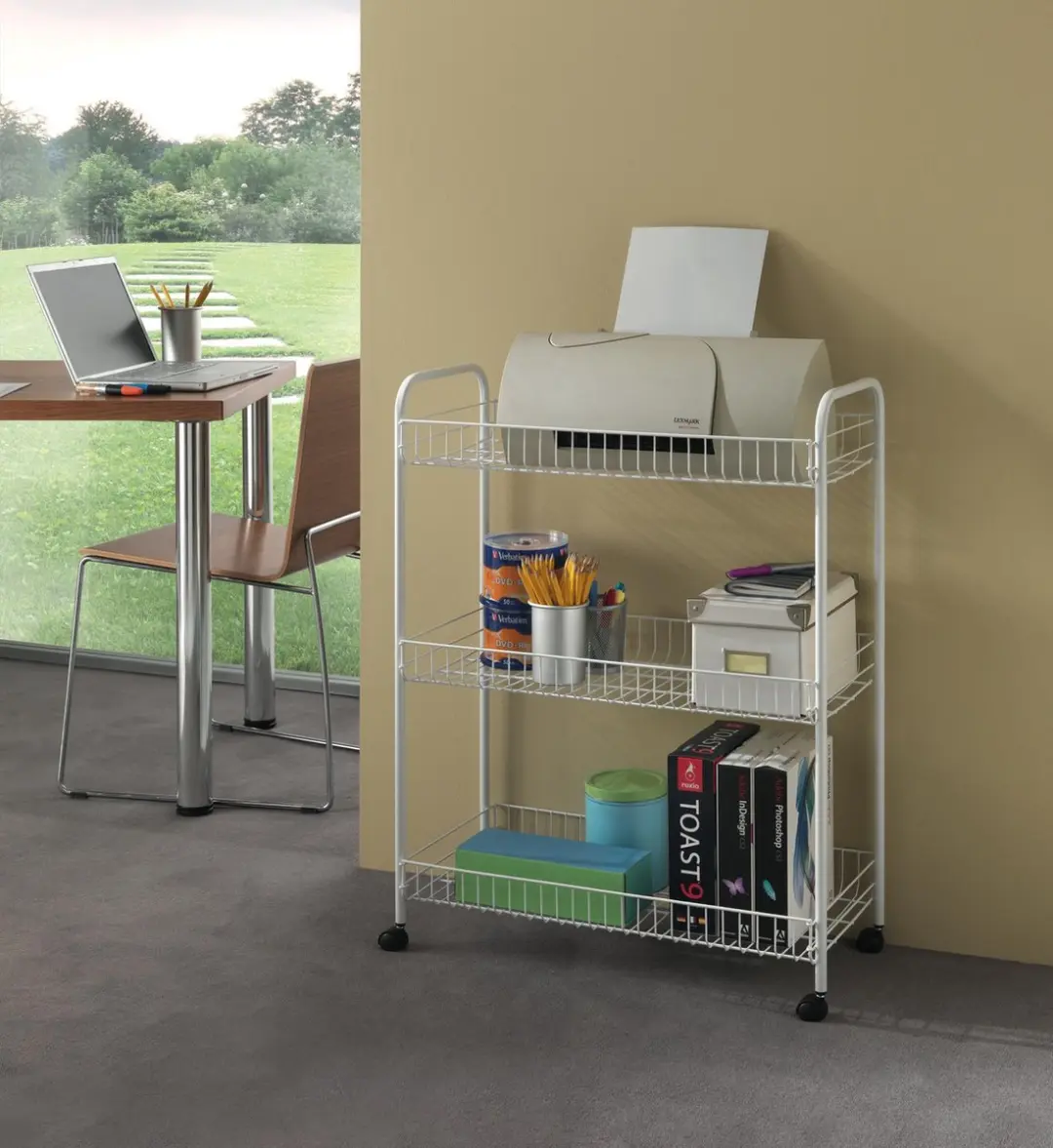 Metaltex Trolley Grande 343003/039 - 3 Verd. 63x34x86cm Wit