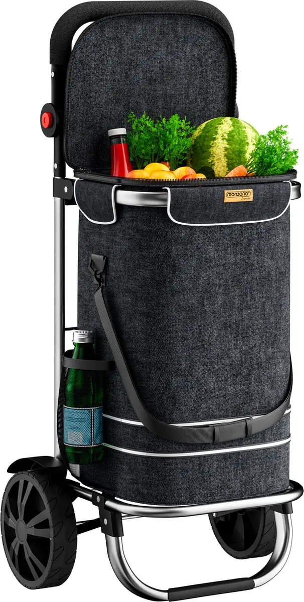 Monzana Boodschappentrolley 56L - Zwart