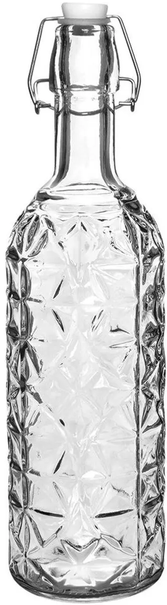 Orion Retro Glazen Fles 750ml - Clip Sluiting - Transparant