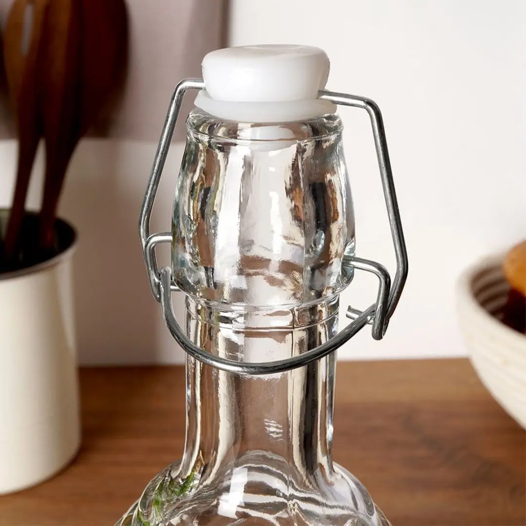 Orion Retro Glazen Fles 750ml - Clip Sluiting - Transparant