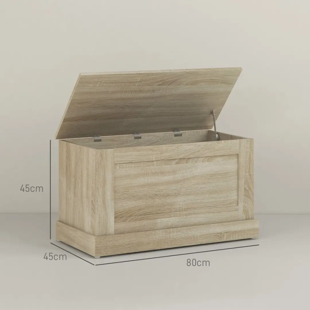 Homcom Opbergkist 80x40x45cm Natuurlijk hout