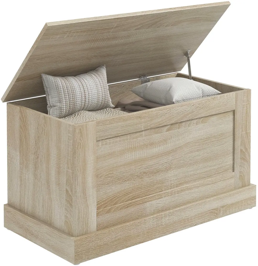 Homcom Opbergkist 80x40x45cm Natuurlijk hout