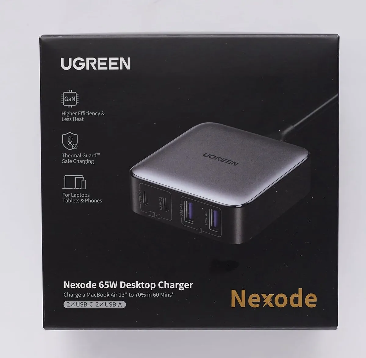 Ugreen Nexode 65W Desktop Oplader 90747 - 3 Outputs