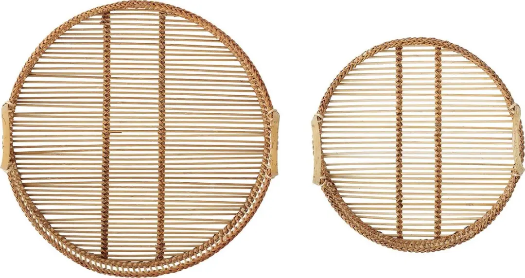 Bloomingville Bamboe Dienblad Nature - Set van 2