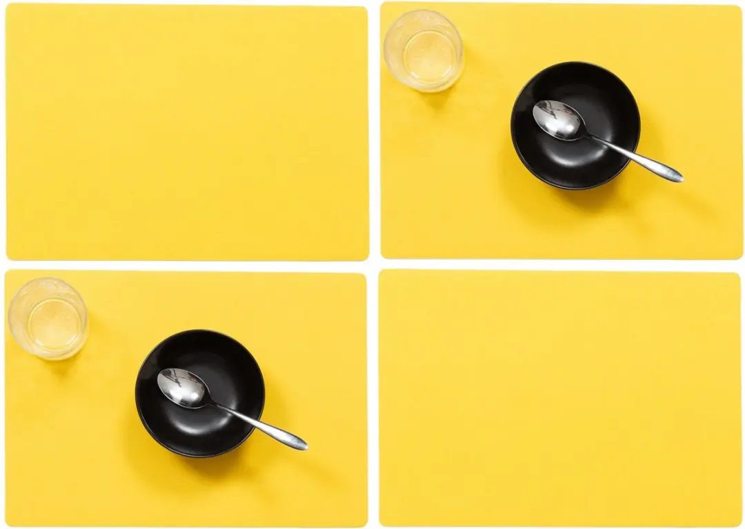 Placemats Uni geel