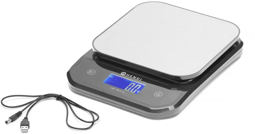 HENDI 580028 Keukenweegschaal 10kg - Zwart-RVS - afbeelding 6 van 6