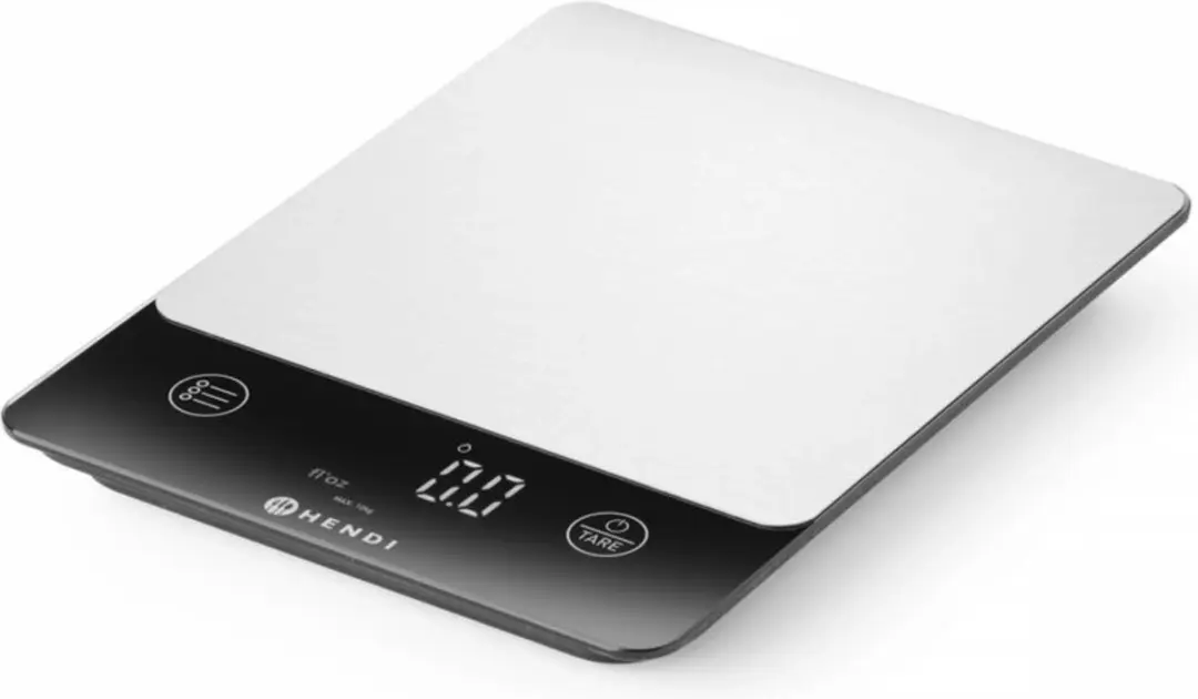 HENDI 580028 Keukenweegschaal 10kg - Zwart-RVS