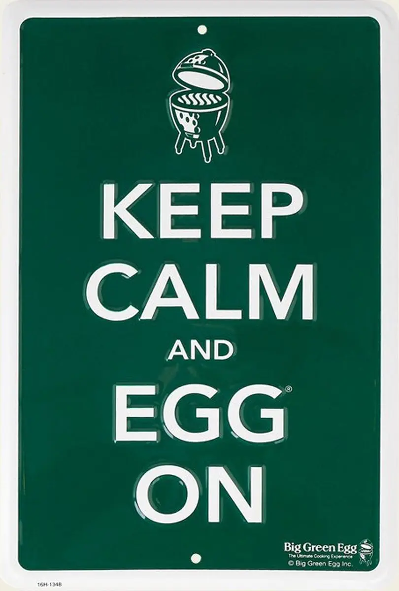 Big Green Egg Tekstbord Mancave Keep Calm Egg On