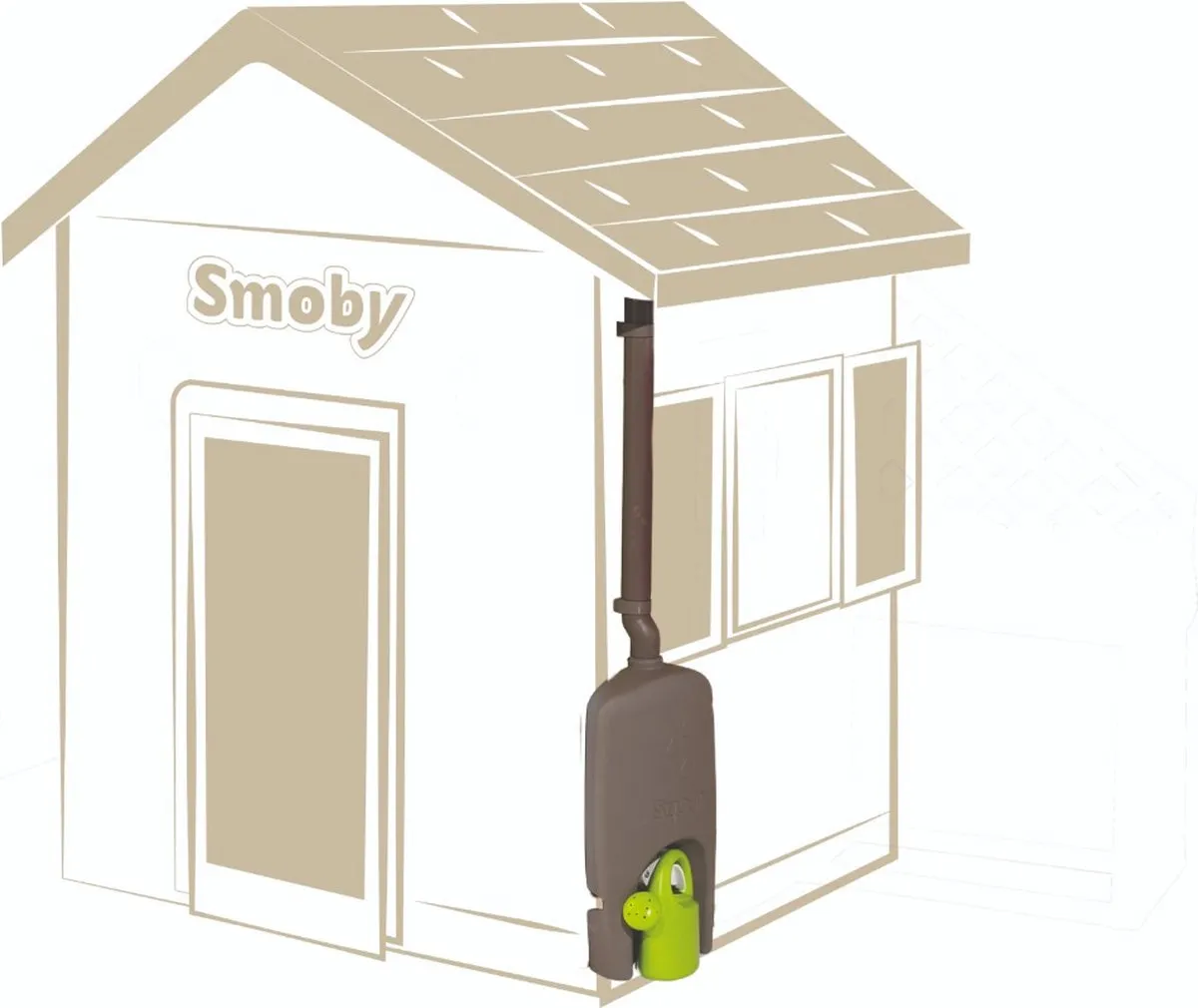 Smoby Life Water Butt Regenton 7600810924 - Grijs