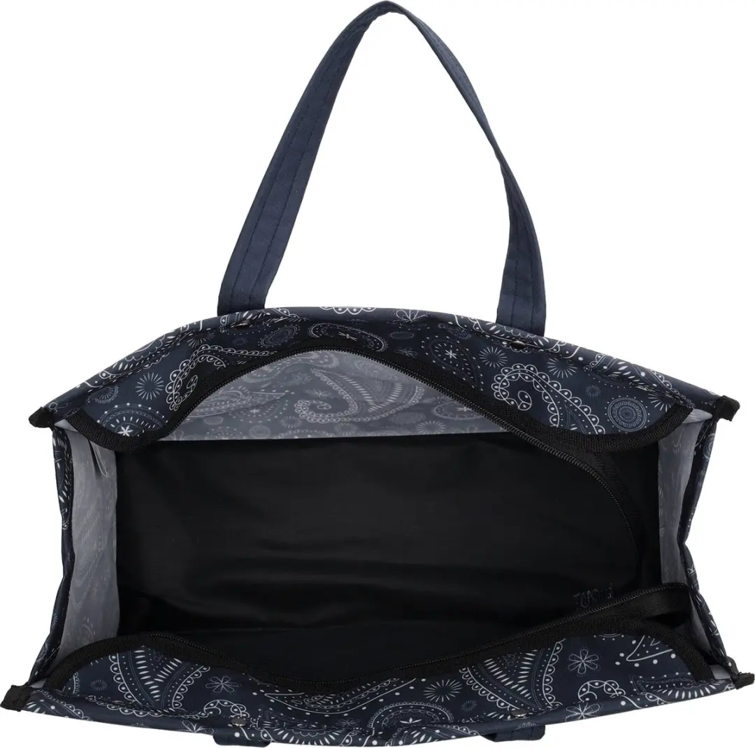 Beagles Shop & Go Boodschappentas - 23L Blauw/wit Paisley