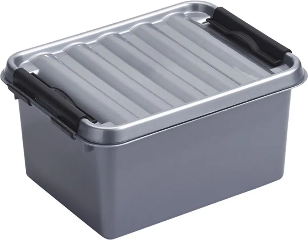 Sunware Q-Line Opbergbox 2L - 6 Stuks - Zwart
