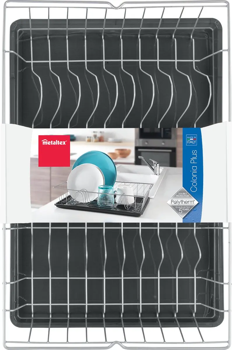 Metaltex Colonia Afdruiprek 48x30cm - Zilvergrijs - afbeelding 6 van 6